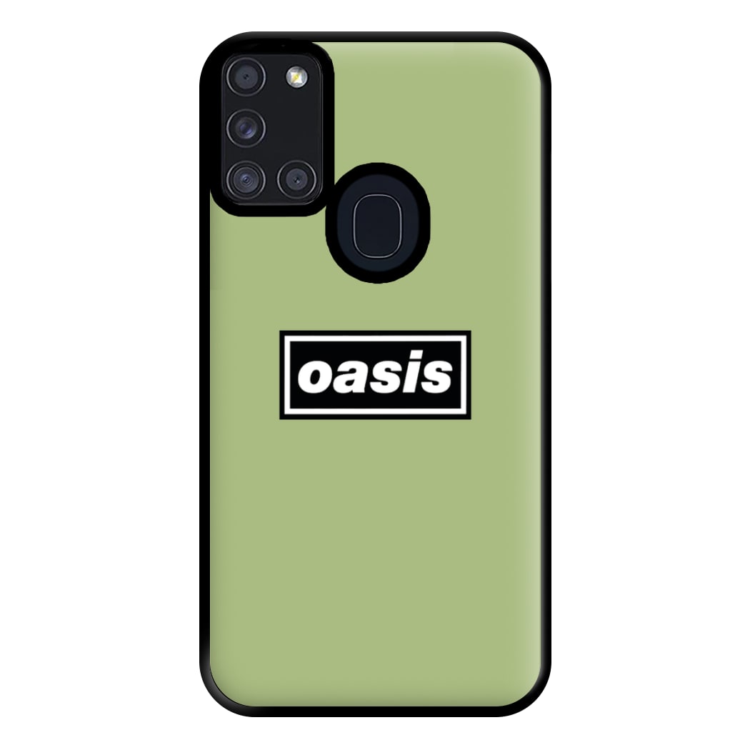 Band Name Green Phone Case for Galaxy A21s