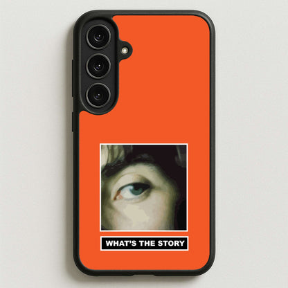 What's The Story Orange Phone Case for Galaxy S25FE