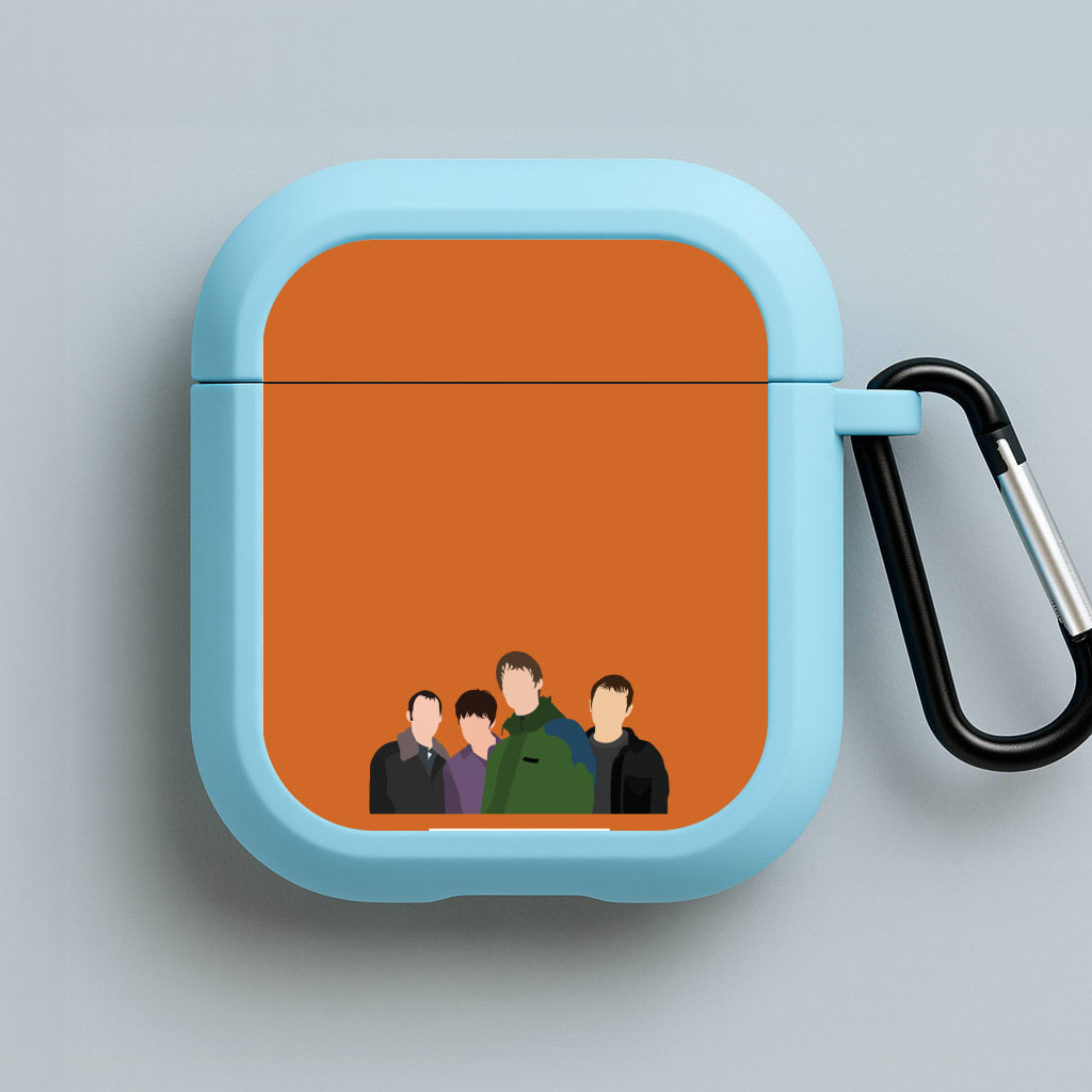 Rock Band Members Blue AirPods Case
