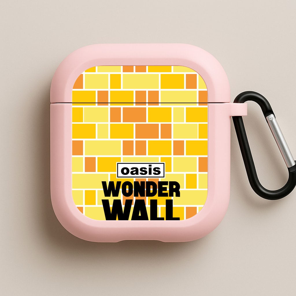 Wonder Wall Pattern Pink AirPods Case