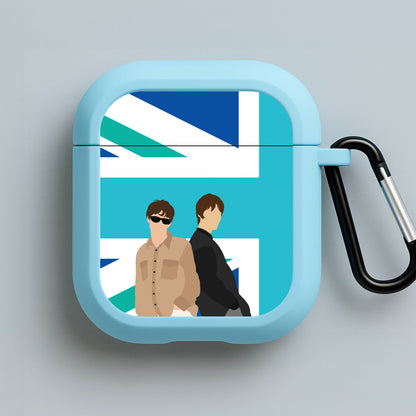British Flag Band Members Blue AirPods Case