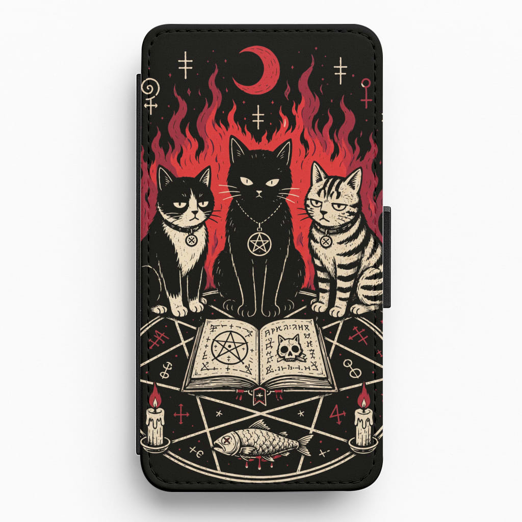 Occult Cat Coven Flip / Wallet Phone Case