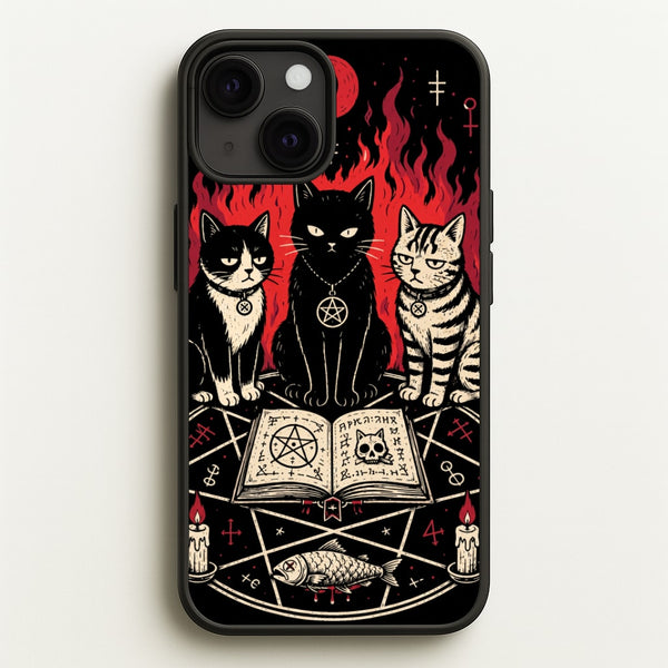 Occult Cat Coven Phone Case - iPhone 13 Mini / Standard