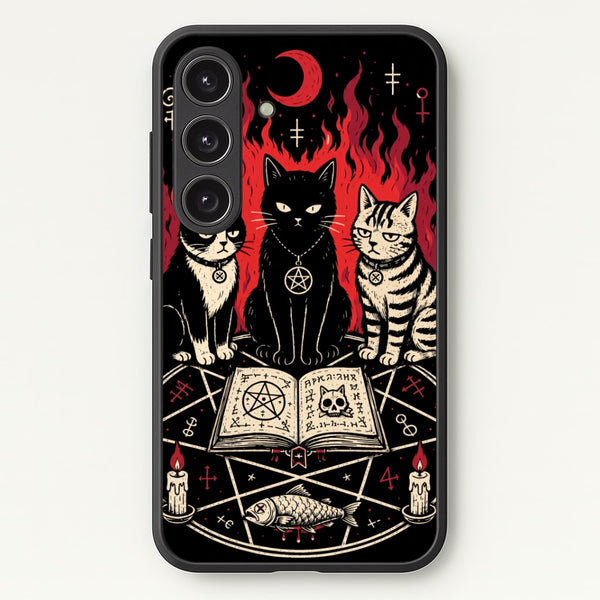 Occult Cat Coven Phone Case - Galaxy S24 Plus / Standard