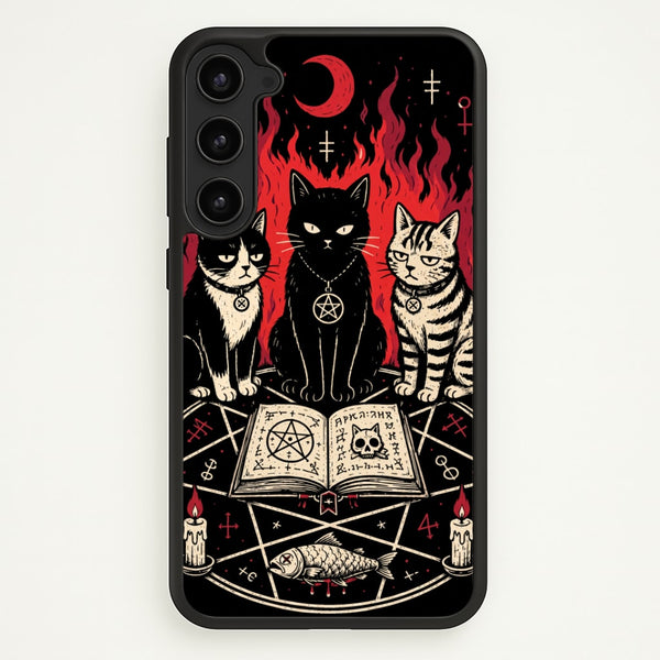 Occult Cat Coven Phone Case - Galaxy S23 Plus / Standard
