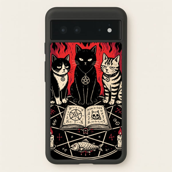 Occult Cat Coven Phone Case - Google Pixel 6 / Standard