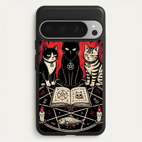 Occult Cat Coven Phone Case - Google Pixel 9 Pro XL / Standard