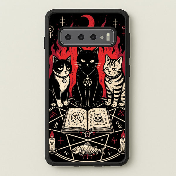 Occult Cat Coven Phone Case - Galaxy S10 / Standard