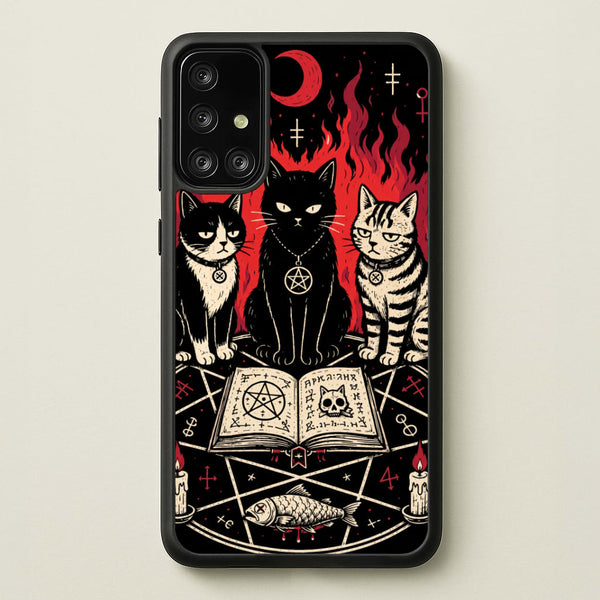 Occult Cat Coven Phone Case - Galaxy A71 / Standard