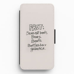 Fact - Bears Eat Beets - Bears, Beets, Battlestar Galactica Flip / Wallet Phone Case