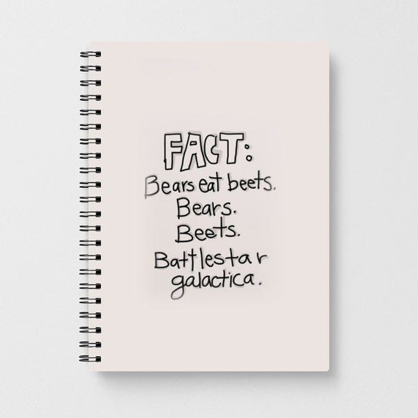 Fact - Bears Eat Beets - Bears, Beets, Battlestar Galactica Notebook - Fun Cases