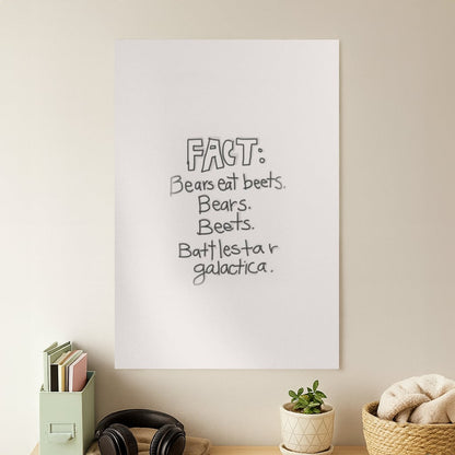 Fact - Bears Eat Beets - Bears, Beets, Battlestar Galactica Poster