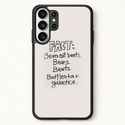 Fact - Bears Eat Beets - Bears, Beets, Battlestar Galactica Phone Case for Galaxy S26 Ultra