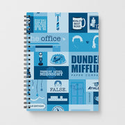 Office Blue Patchwork Notebook 1