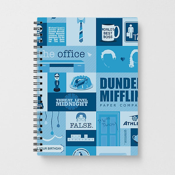 The Office Blue Patchwork Notebook - Fun Cases