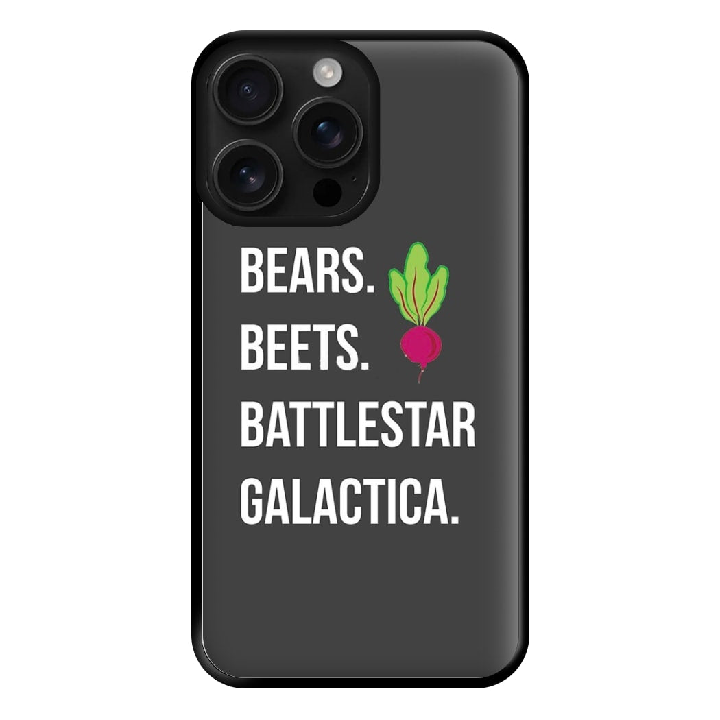 Bears. Beets. Battlestar Galactica Illustration Phone Case