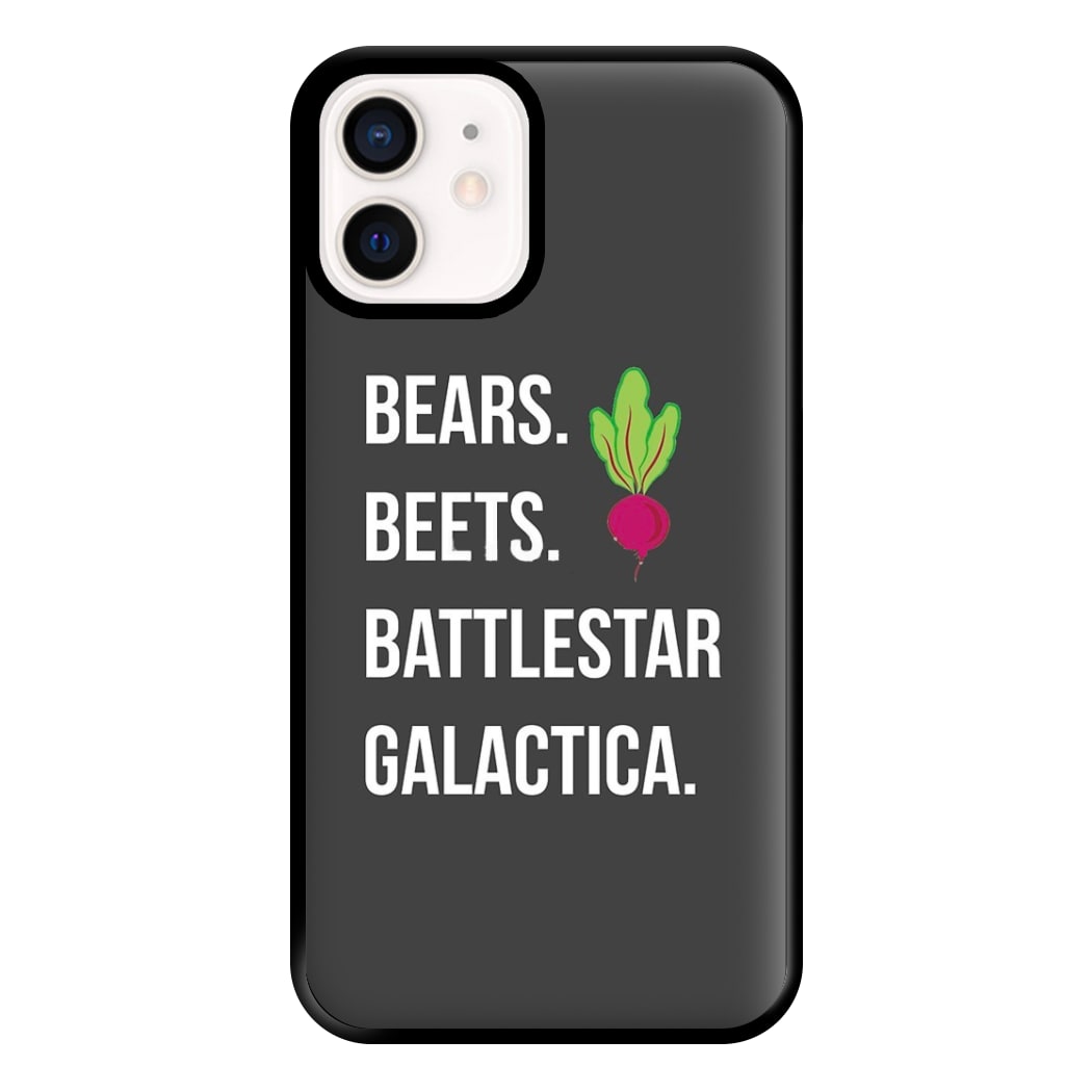 Bears. Beets. Battlestar Galactica Illustration Phone Case for iPhone 13 Mini