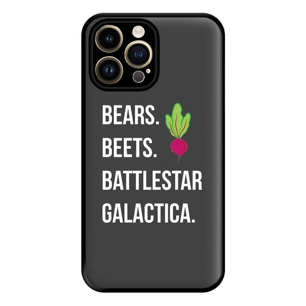 Bears. Beets. Battlestar Galactica Illustration Phone Case for iPhone 14 Pro Max