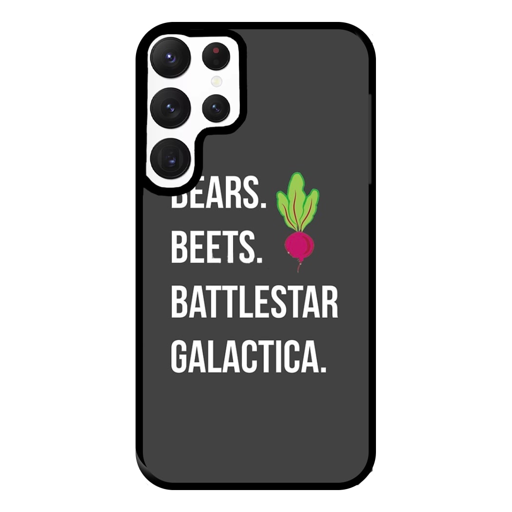 Bears. Beets. Battlestar Galactica Illustration Phone Case for Galaxy S22 Ultra