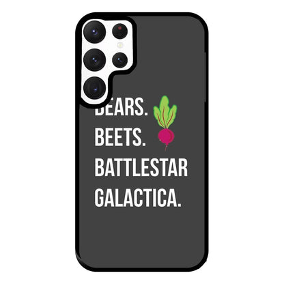 Bears. Beets. Battlestar Galactica Illustration Phone Case for Galaxy S22 Ultra