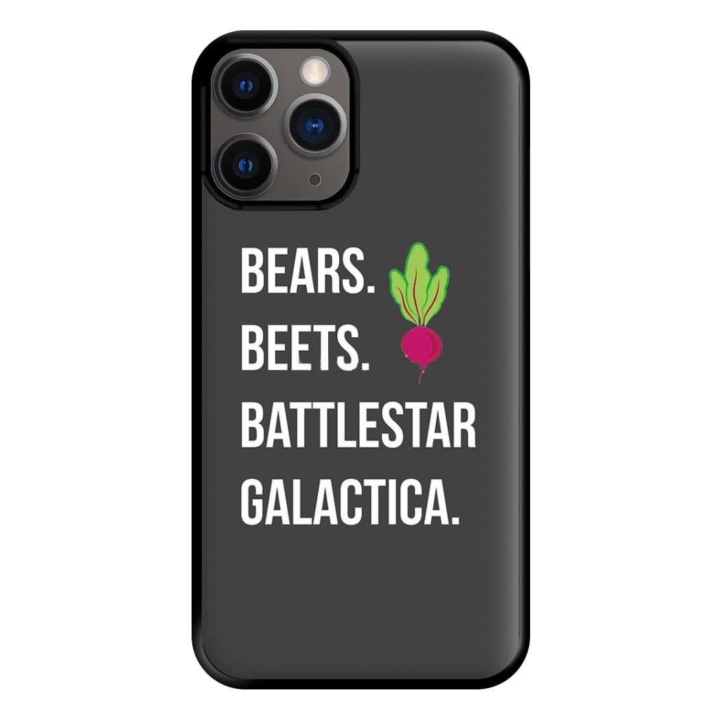 Bears. Beets. Battlestar Galactica Illustration Phone Case for iPhone 12 Pro Max