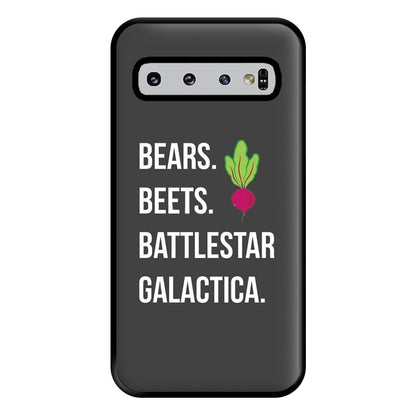 Bears. Beets. Battlestar Galactica Illustration Phone Case for Galaxy S10 Plus