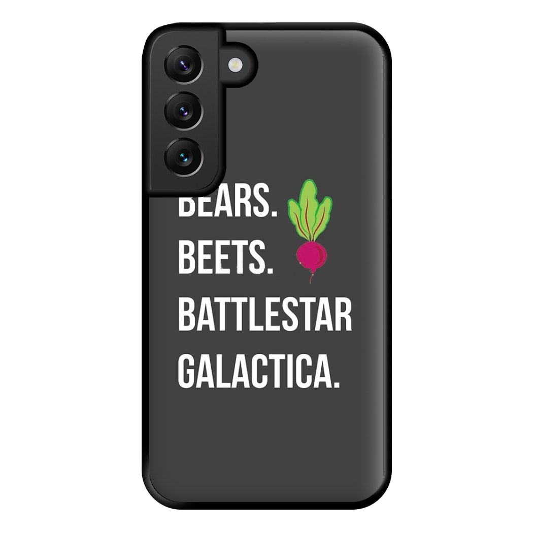 Bears. Beets. Battlestar Galactica Illustration Phone Case for Galaxy S22 Plus