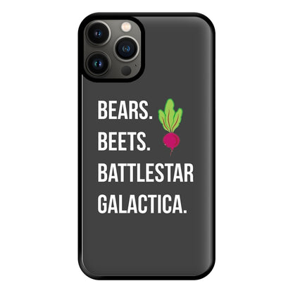 Bears. Beets. Battlestar Galactica Illustration Phone Case for iPhone 11 Pro Max