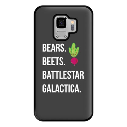 Bears. Beets. Battlestar Galactica Illustration Phone Case for Galaxy S9 Plus