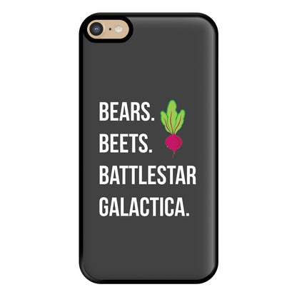 Bears. Beets. Battlestar Galactica Illustration Phone Case for iPhone 6 Plus / 7 Plus / 8 Plus