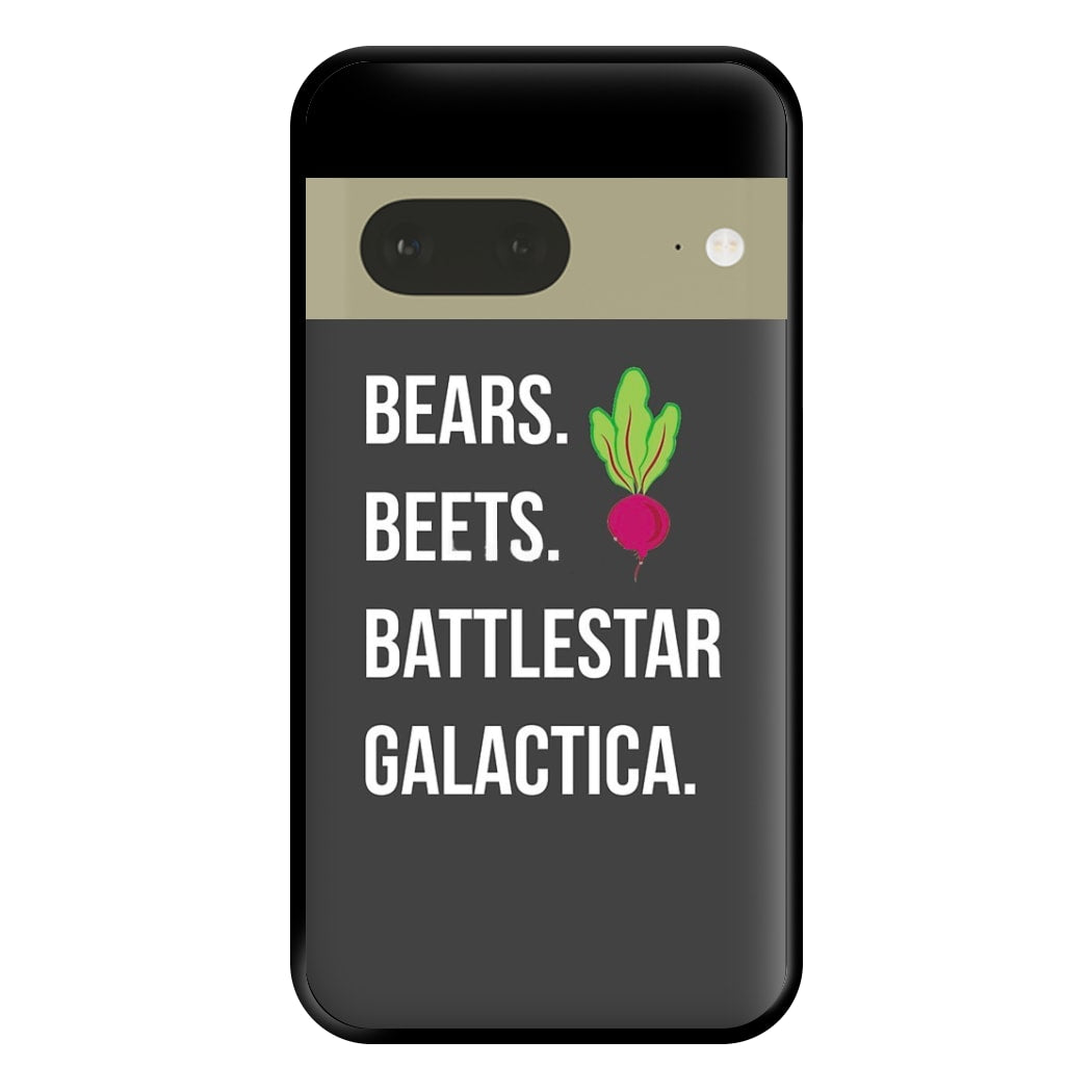 Bears. Beets. Battlestar Galactica Illustration Phone Case for Google Pixel 7a