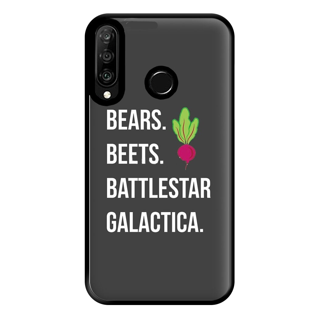 Bears. Beets. Battlestar Galactica Illustration Phone Case for Huawei P30 Lite