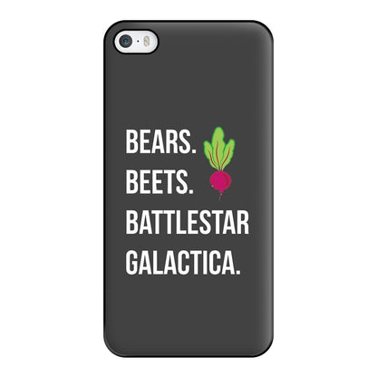 Bears. Beets. Battlestar Galactica Illustration Phone Case for iPhone 5 / 5s / SE 2016