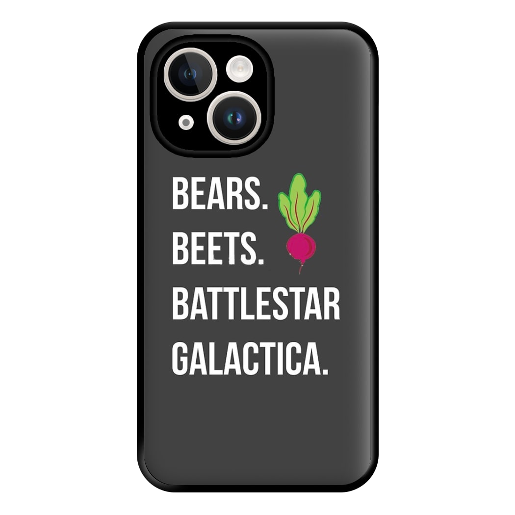 Bears. Beets. Battlestar Galactica Illustration Phone Case for iPhone 14 Plus