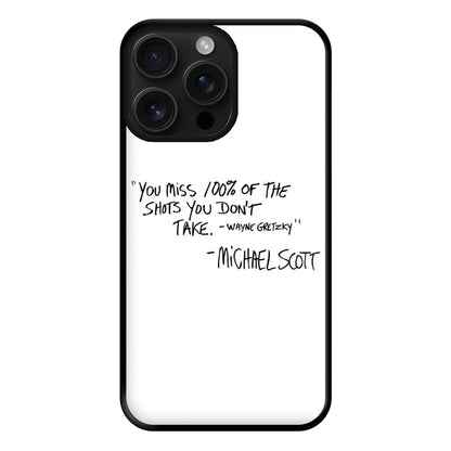 Michael Scott Quote Phone Case for iPhone 16 Pro Max