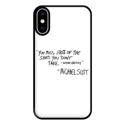 Michael Scott Quote Phone Case for iPhone XS Max