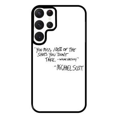 Michael Scott Quote Phone Case for Galaxy S22 Ultra