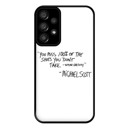 Michael Scott Quote Phone Case for Galaxy A33