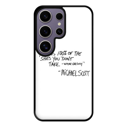 Michael Scott Quote Phone Case for Galaxy S25 Ultra