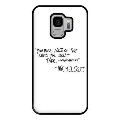 Michael Scott Quote Phone Case for Galaxy S9 Plus