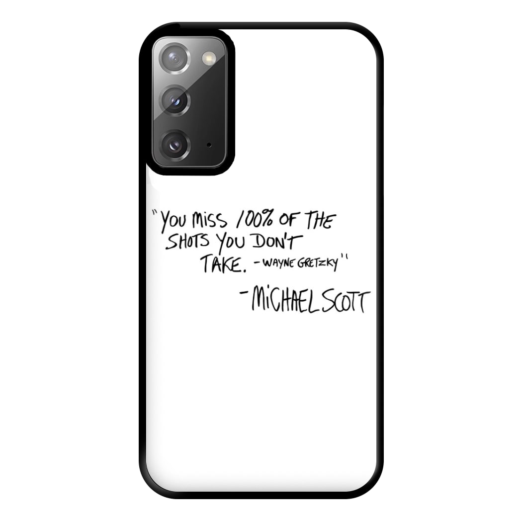 Michael Scott Quote Phone Case for Galaxy Note 20 Ultra