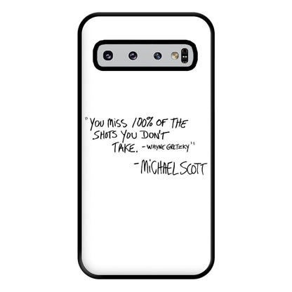 Michael Scott Quote Phone Case for Galaxy S10 Plus