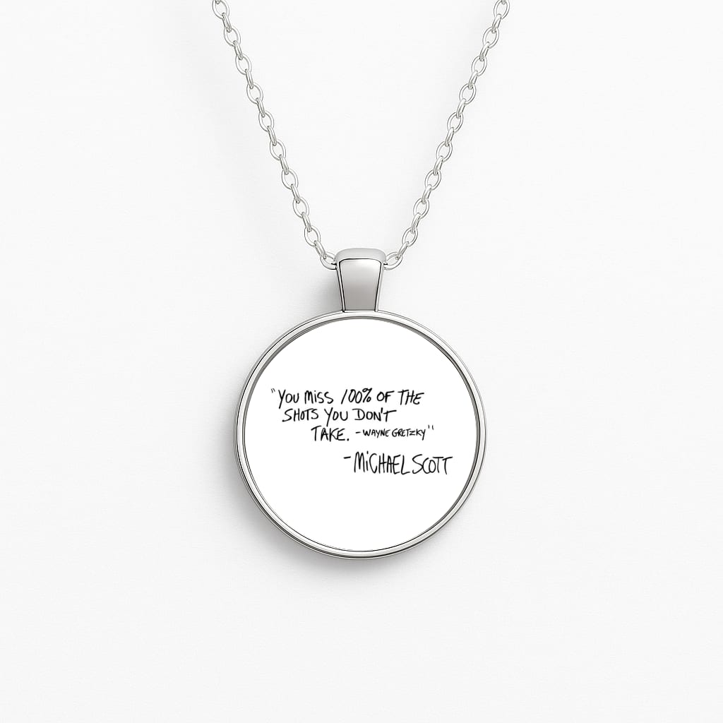 Michael Scott Quote Circle Necklace