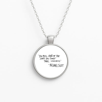 Michael Scott Quote Circle Necklace