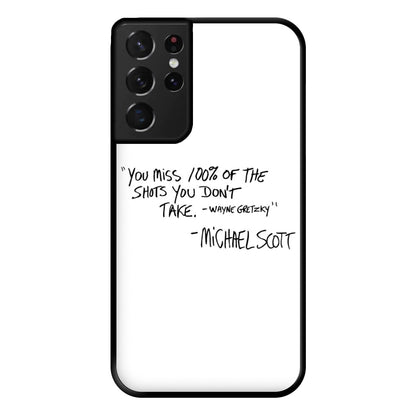 Michael Scott Quote Phone Case for Galaxy S21 Ultra