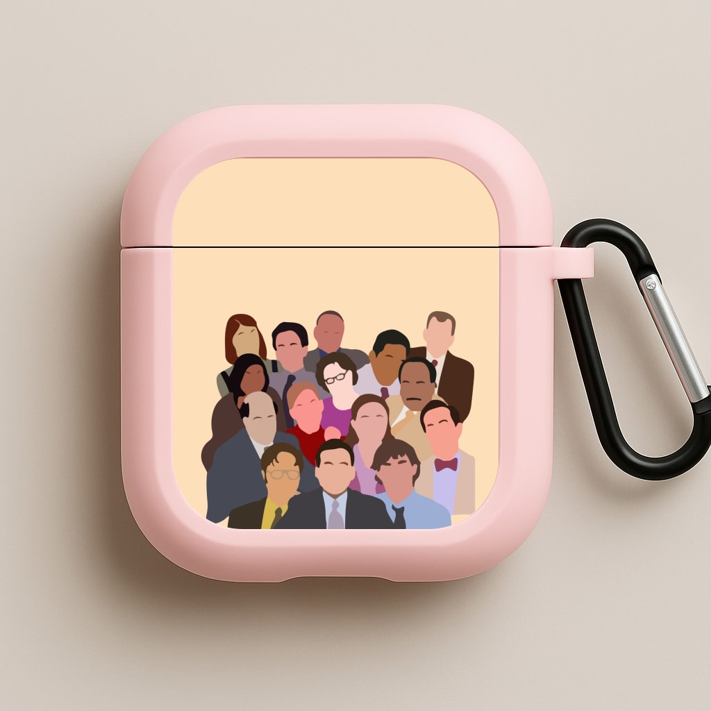 Office Characters Pink AirPods Case