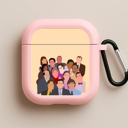 Office Characters Pink AirPods Case