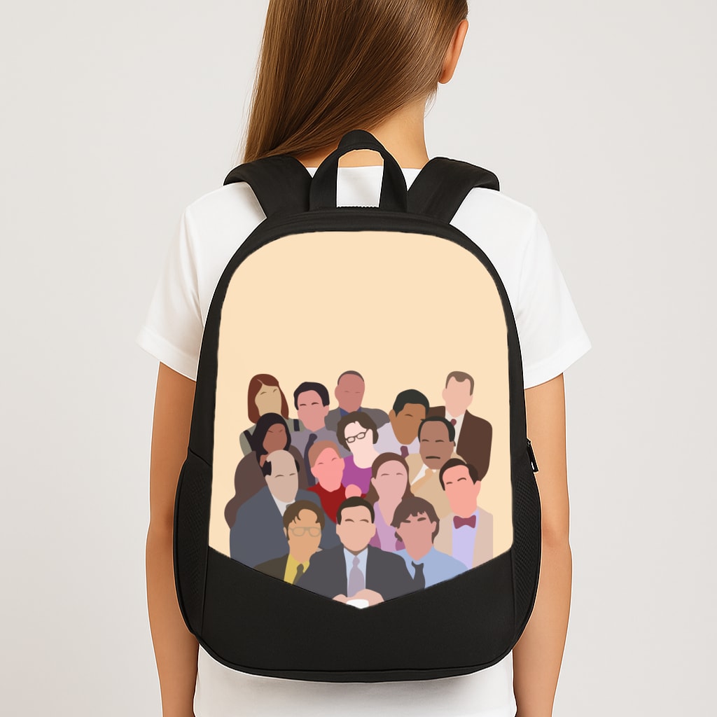 Office Characters Large School Bag