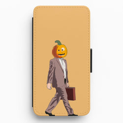 Dwight Pumpkin Head Flip / Wallet Phone Case