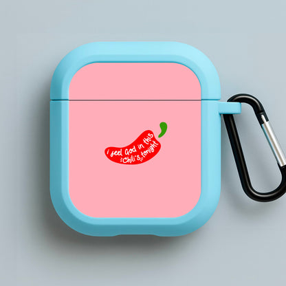 I Feel God In This Chilli's Tonight Blue AirPods Case